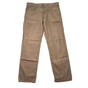 Hugo Boss Alabama Mens 36x32 Beige Cotton Blend Pants Trousers Casual Preppy GUC